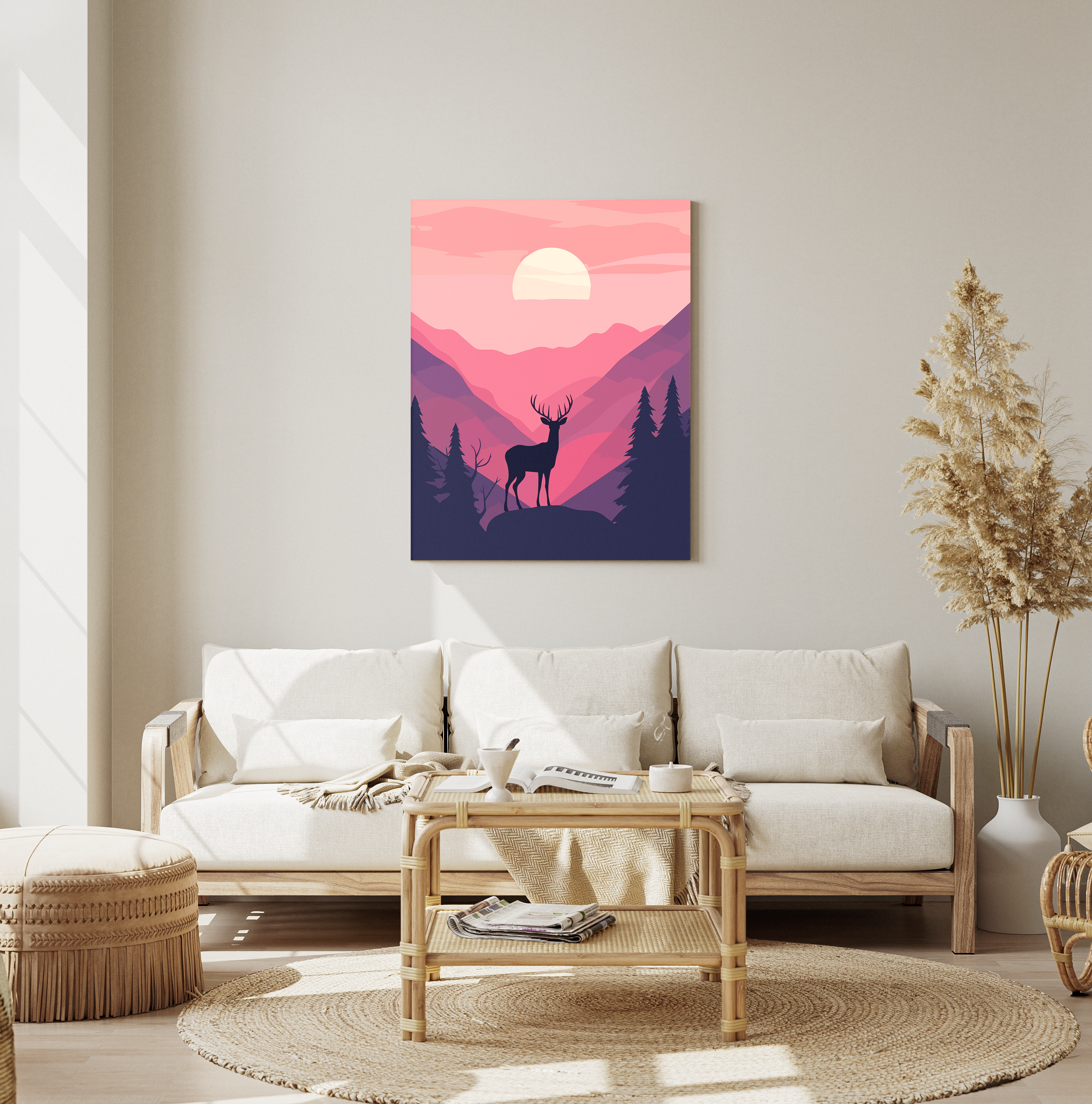 Un Ciervo en las montañas