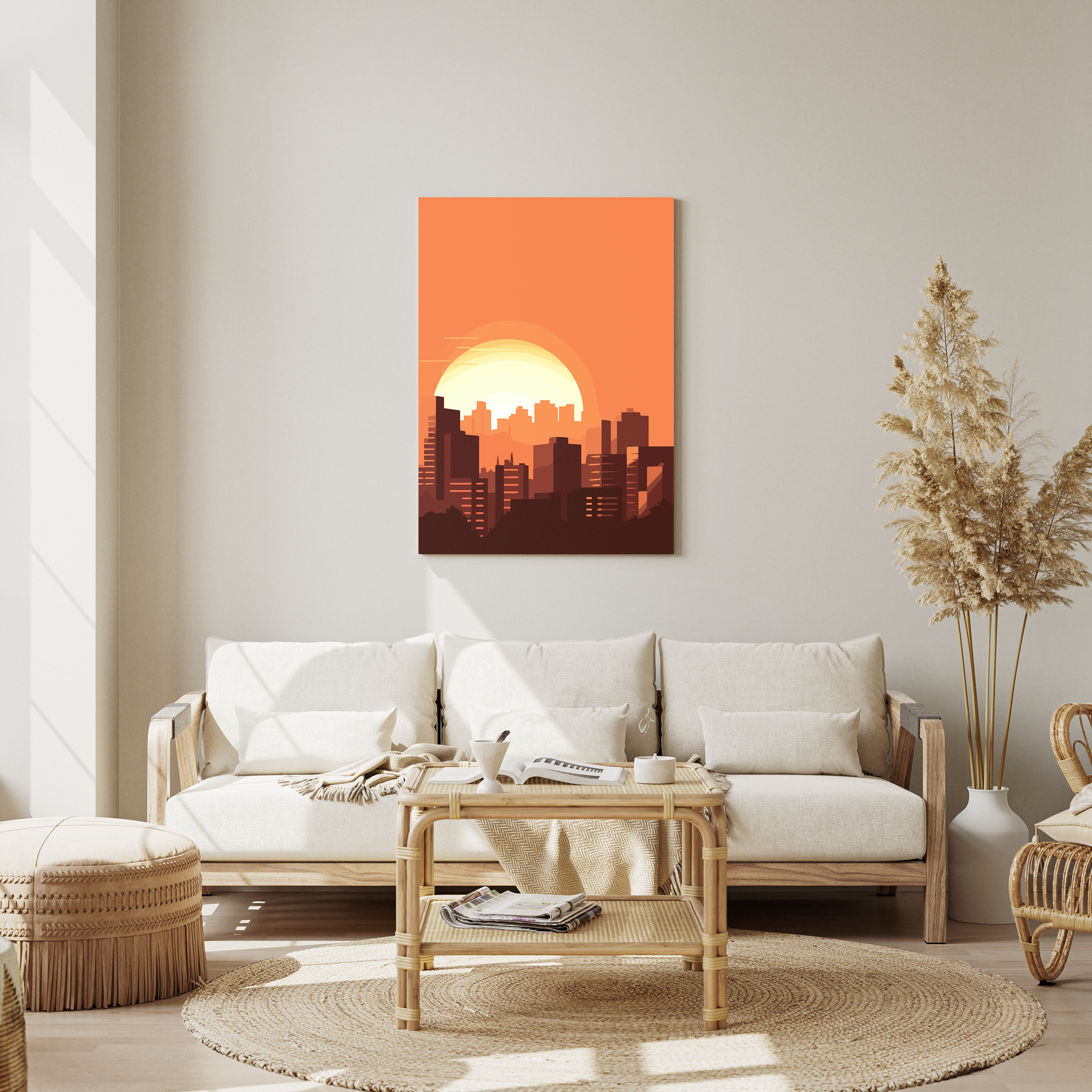 Megapolis al atardecer