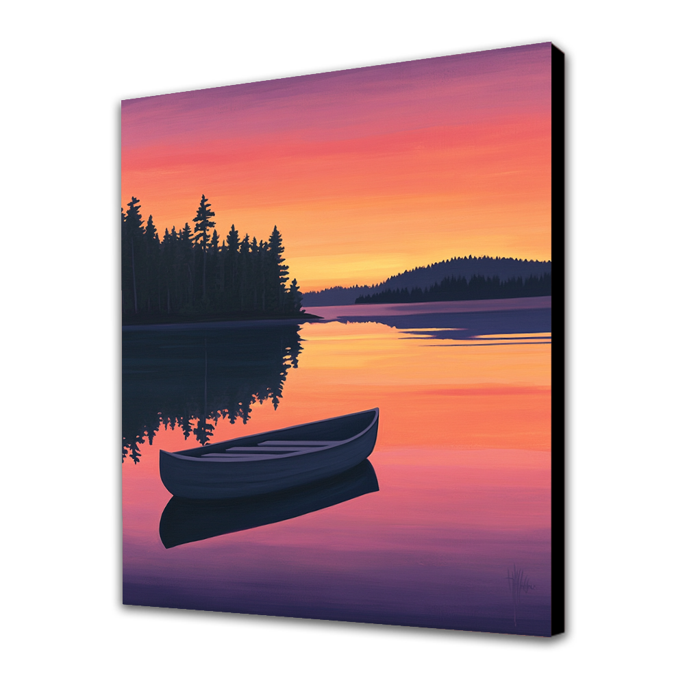 Aguas tranquilas al atardecer