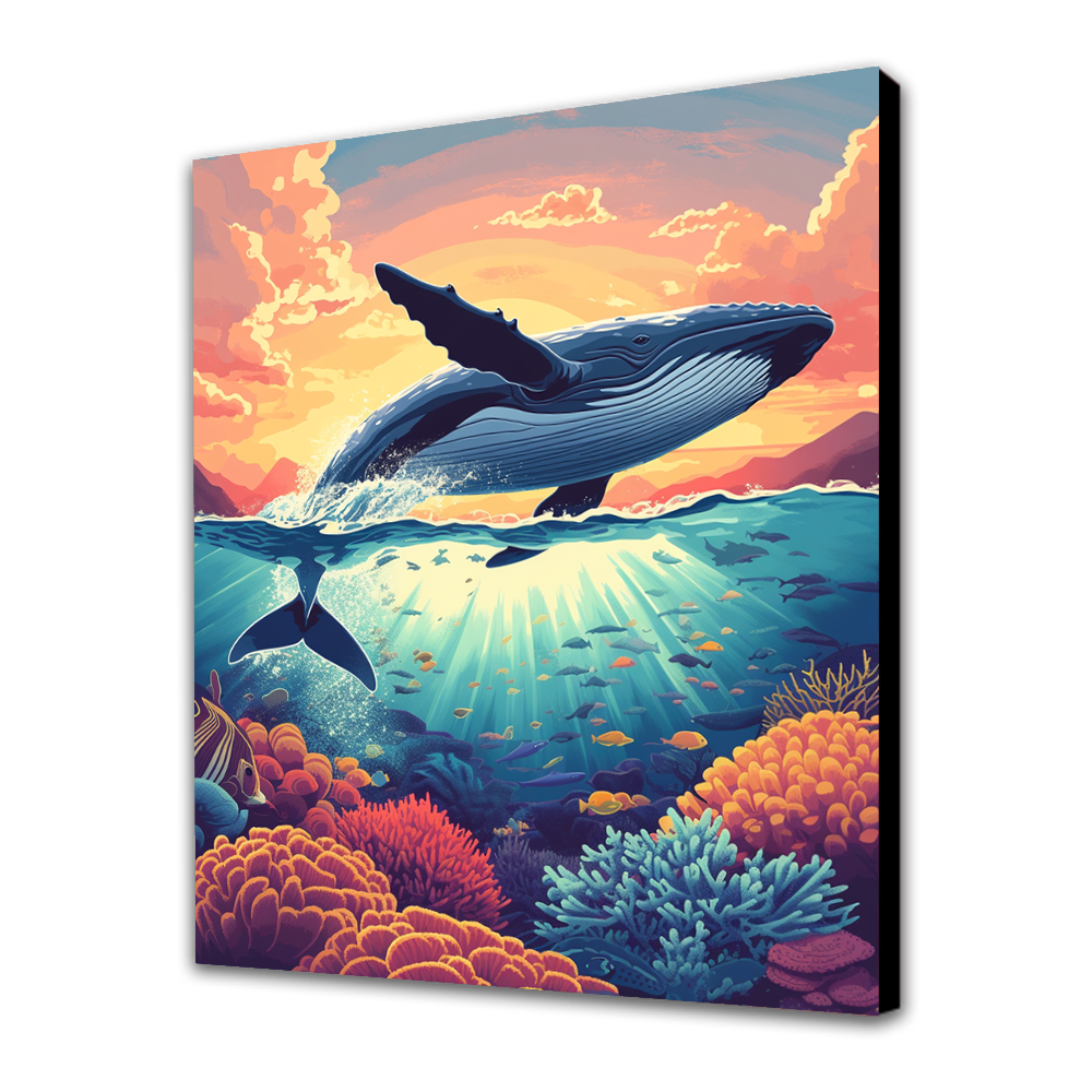 Ballena al Atardecer