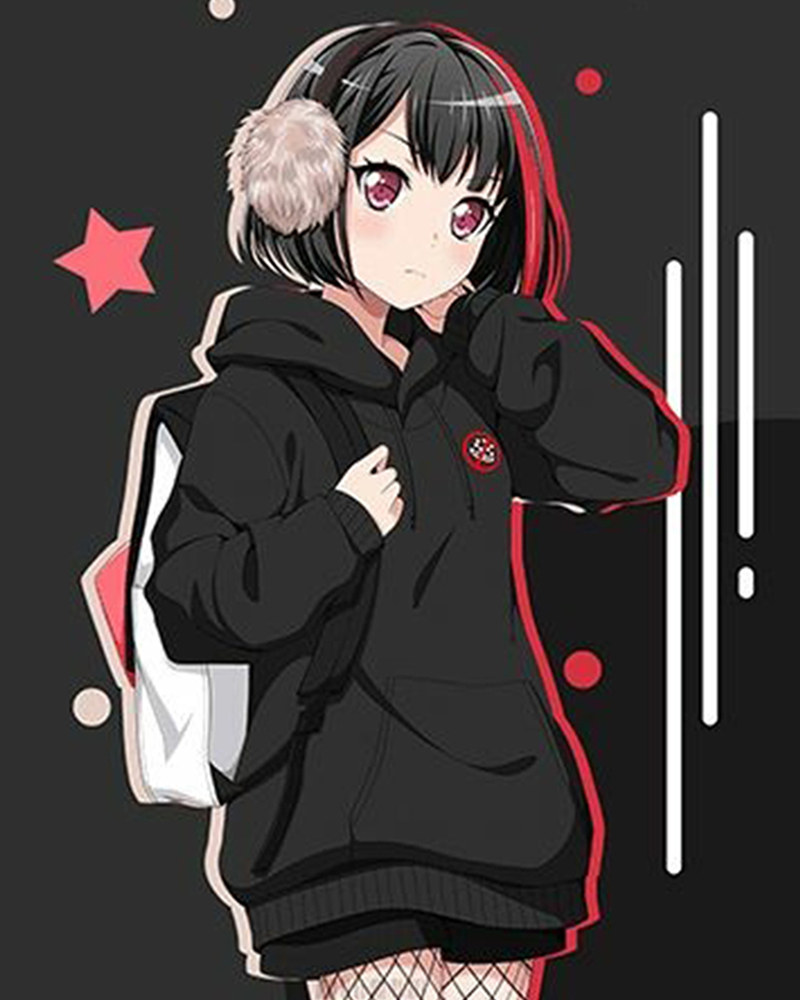 La chica de negro