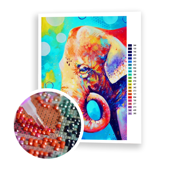 Elefante colorido