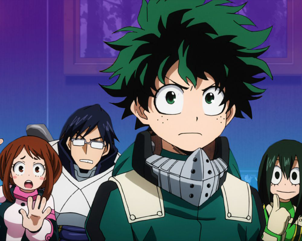 Chico con el pelo verde
