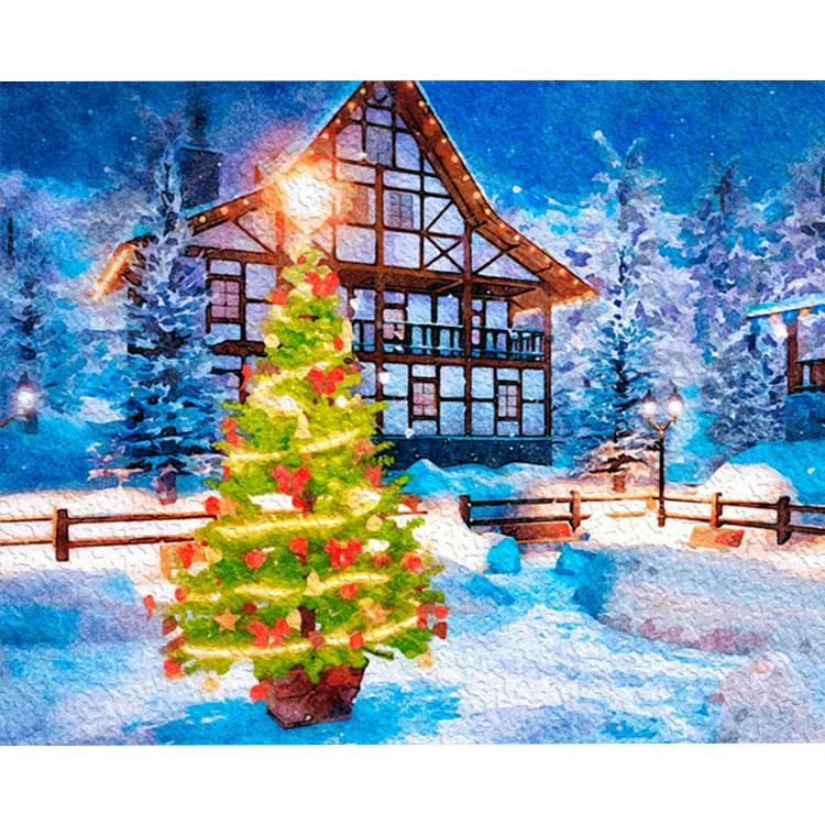 Árbol de Navidad en el patio - Hola Hobby