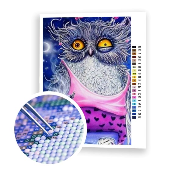 Búho de dibujos animados sin dormir - Hola Hobby