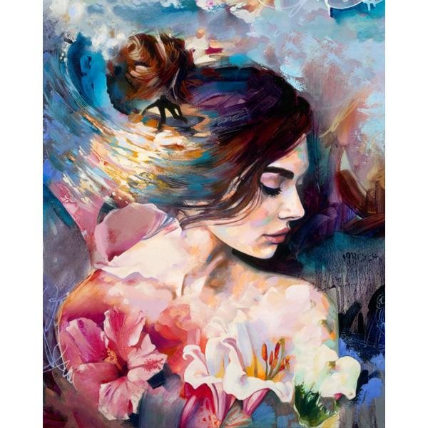 Chica y flores - Hola Hobby