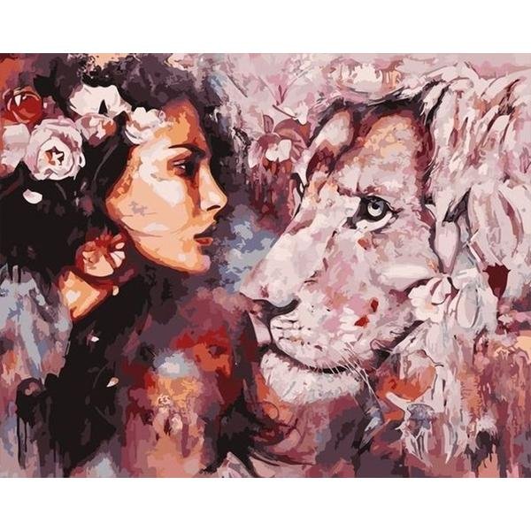 Chica y león - Hola Hobby