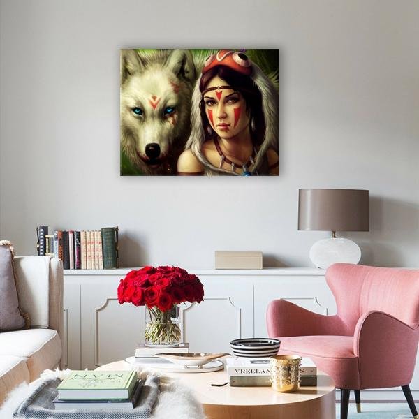 Chica y lobo blanco - Hola Hobby