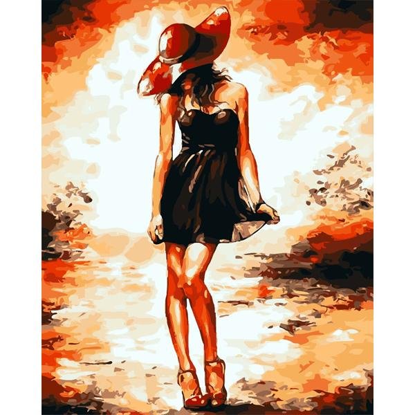 Chica y puesta de sol - Hola Hobby