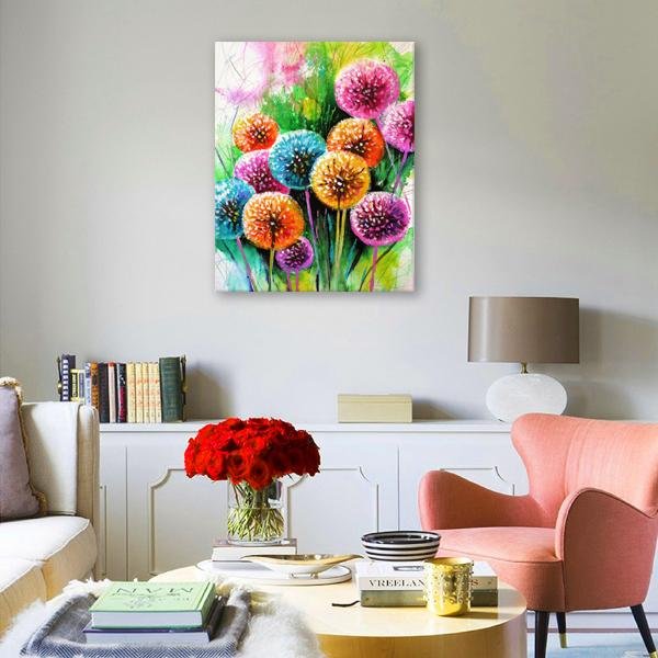 Dientes de león coloridos - Hola Hobby