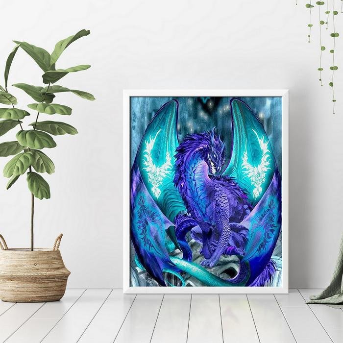Dragón Púrpura Diamante Pintura - Hola Hobby