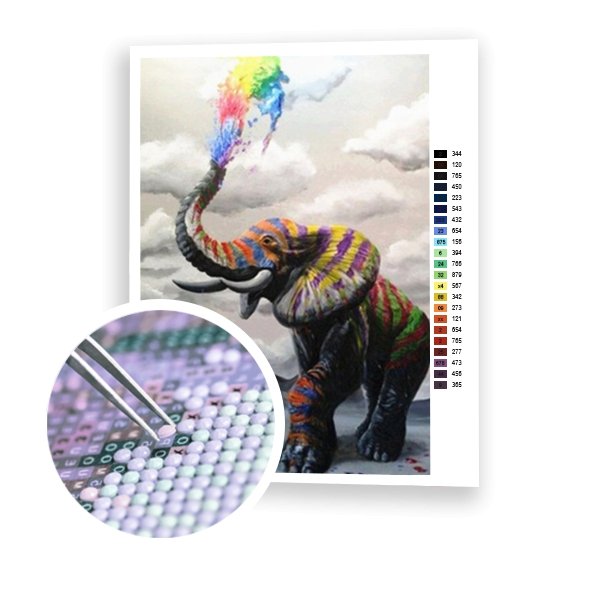 Elefante arcoiris - Hola Hobby