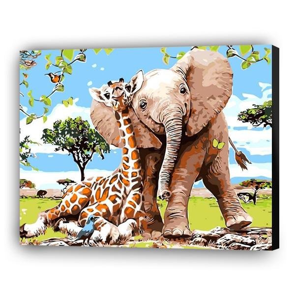 Elefante y jirafa - Hola Hobby (5457280598167)