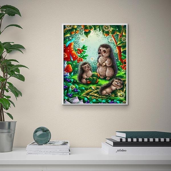 Familia de dibujos animados de erizos - Hola Hobby