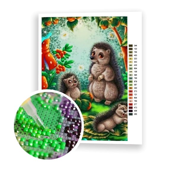 Familia de dibujos animados de erizos - Hola Hobby