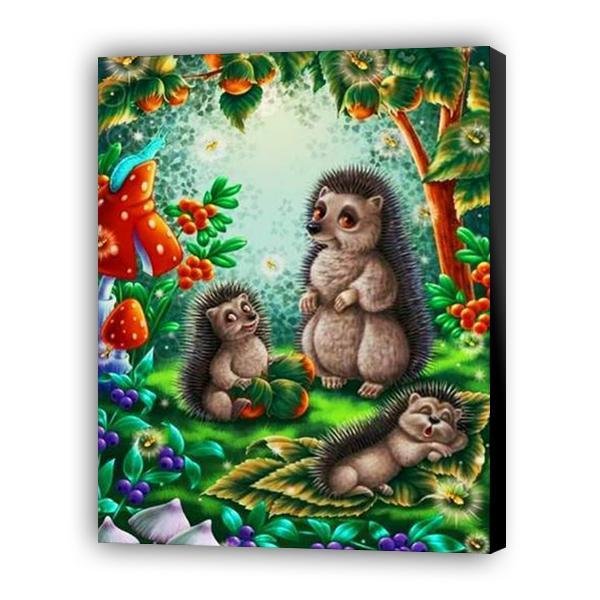 Familia de dibujos animados de erizos - Hola Hobby