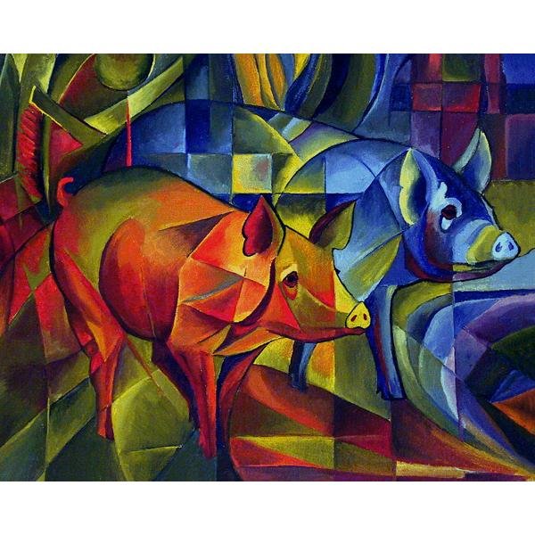 Franz Marc Orenco Originals Piggies rojo y azul - Hola Hobby