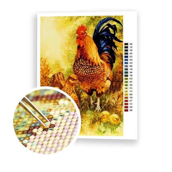 Gallo y pollos - Hola Hobby