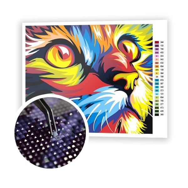 Gatito colorido - Hola Hobby