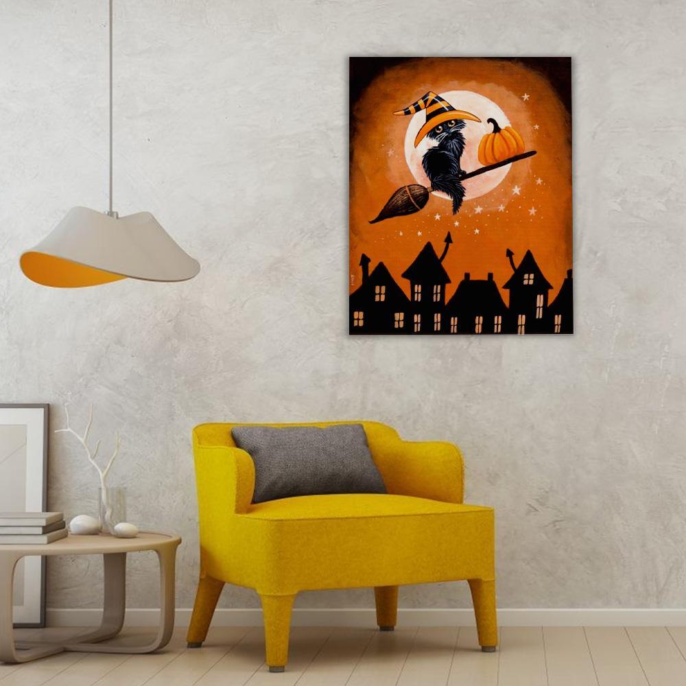 Gato en una escoba - Hola Hobby