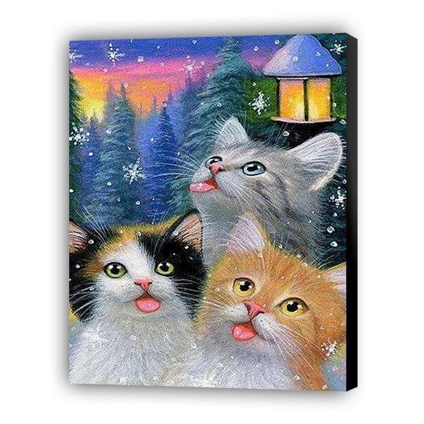 Gatos en invierno - Hola Hobby