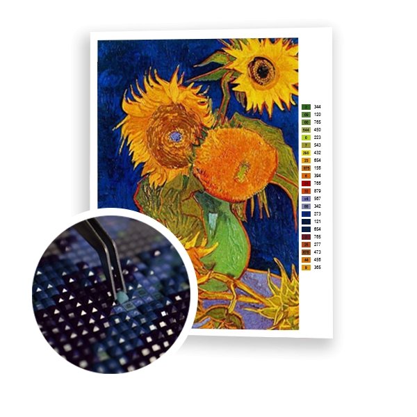 Girasoles en azul - Hola Hobby