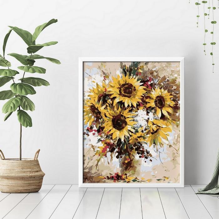 Girasoles en un florero - Hola Hobby