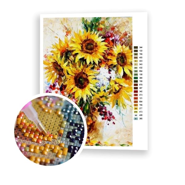 Girasoles en un florero - Hola Hobby