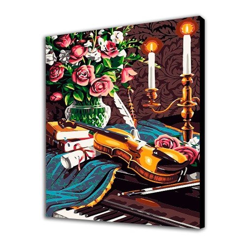 Instrumentos musicales y flores - Hola Hobby
