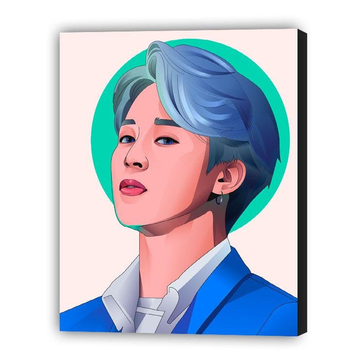 Kim Taehyung con cabello azul - Hola Hobby