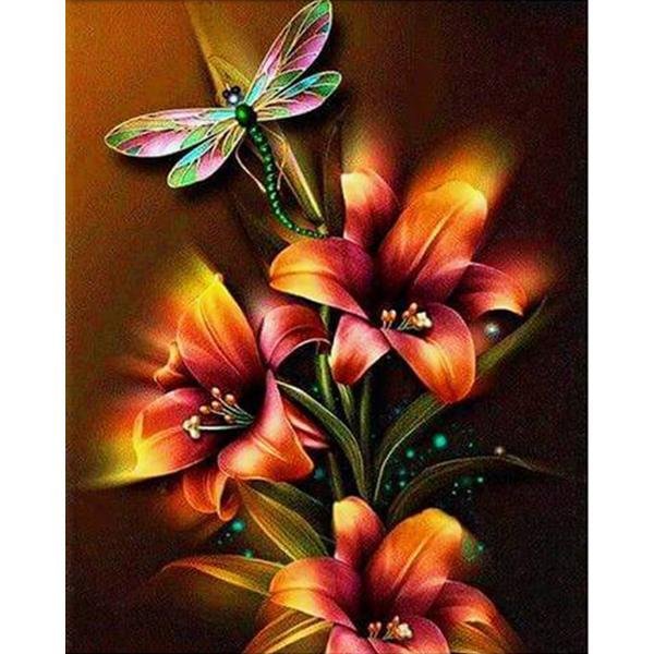 Libélula y lirios - Hola Hobby