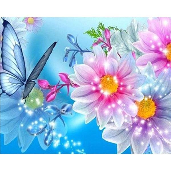 Mariposa y flores - Hola Hobby