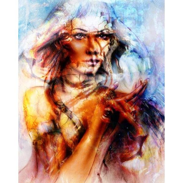 Mujer y leon - Hola Hobby