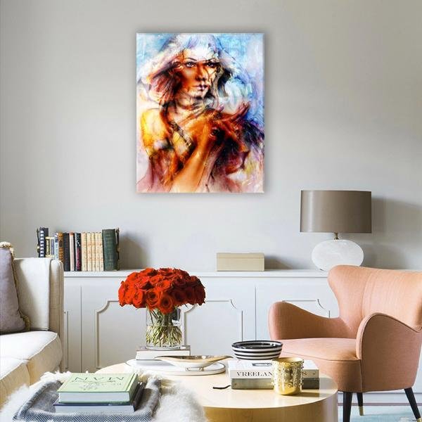 Mujer y leon - Hola Hobby