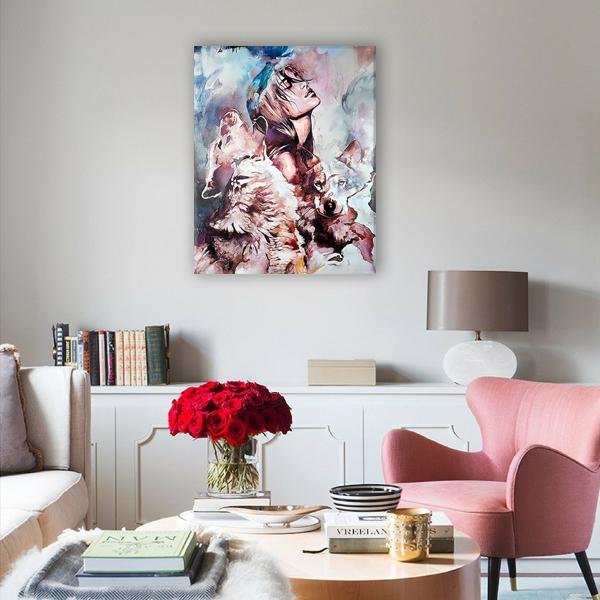 Mujer y lobo - Hola Hobby