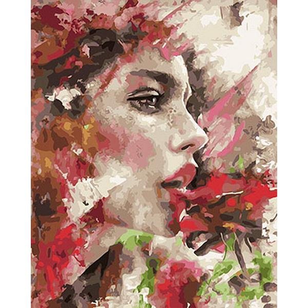 Mujer y rosas - Hola Hobby