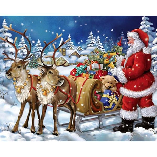 Papá Noel y renos - Hola Hobby