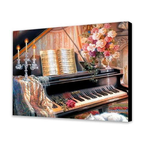 Piano junto a la chimenea - Hola Hobby