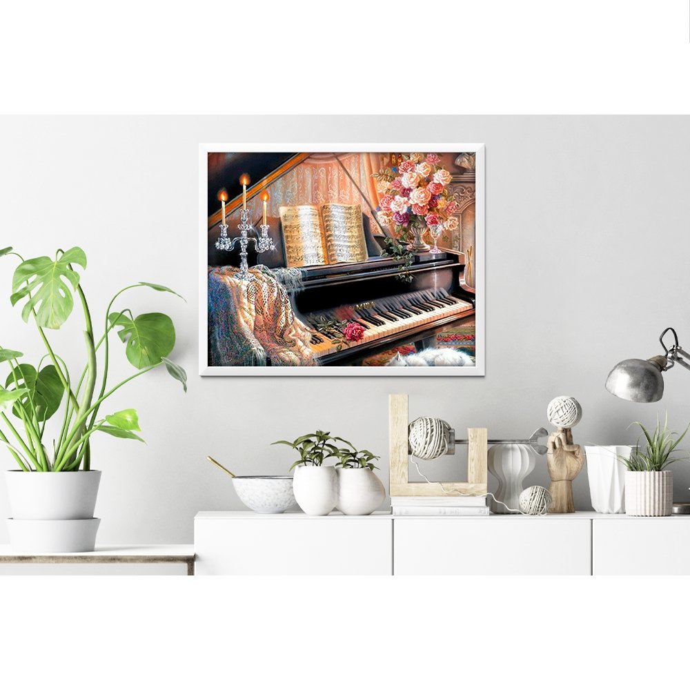 Piano junto a la chimenea - Hola Hobby