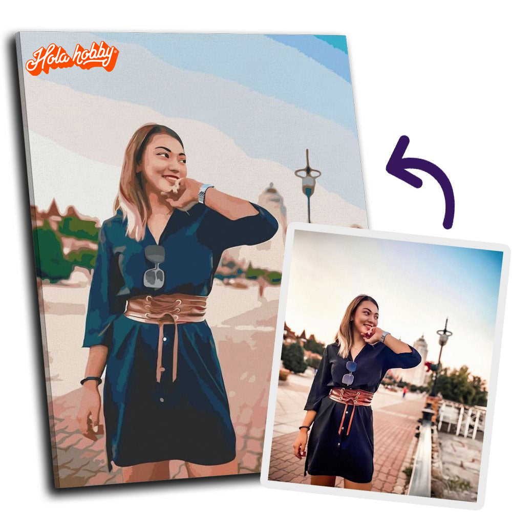 Pintura personalizada por números con tu foto - Hola Hobby