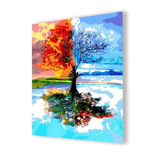 Pintura Diamante Cuatro Estaciones - Hola Hobby