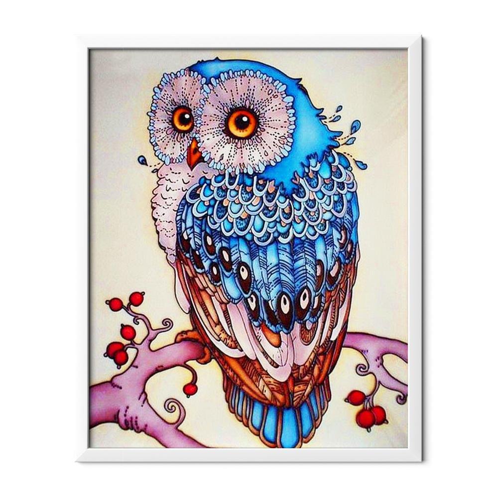 Blue Owl Diamond Painting - Hola Hobby