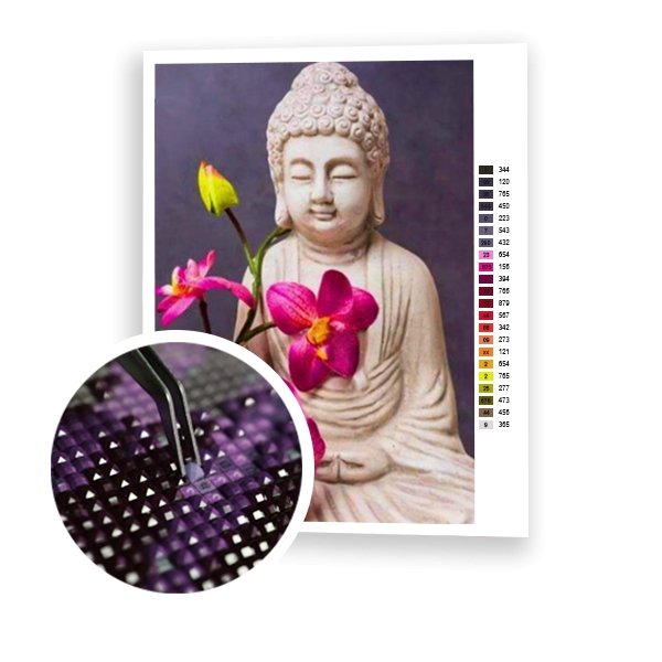 Buda y orquídea - Hola Hobby
