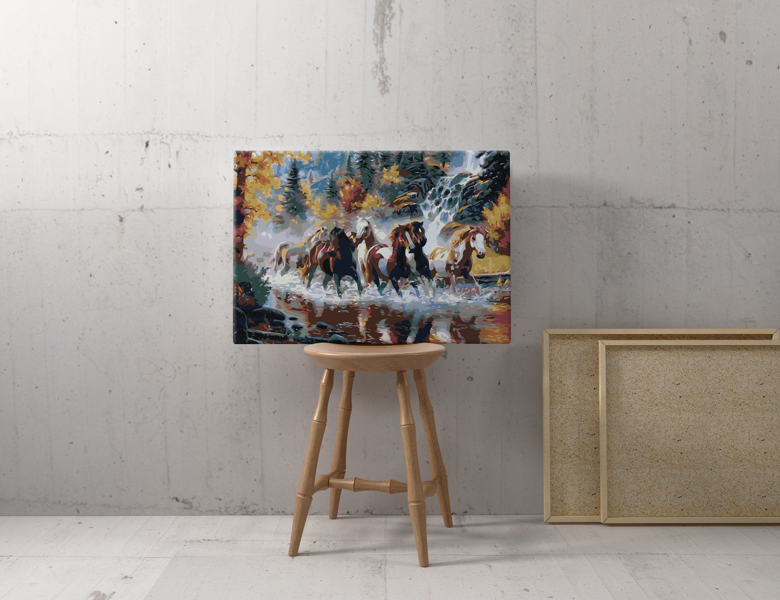 CABALLOS EN GALOPE,MAMMUT Pintar Por Números,Plantilla Caballo,Dibujos
