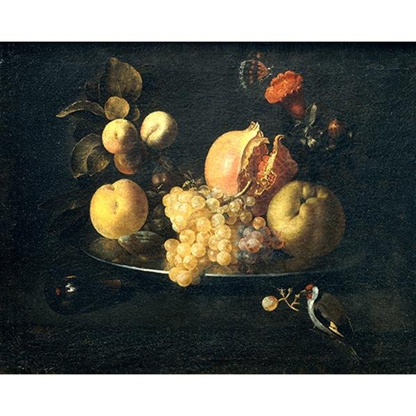 Francisco de Zurbarán - Bodegón con fruta y jilguero - Hola Hobby