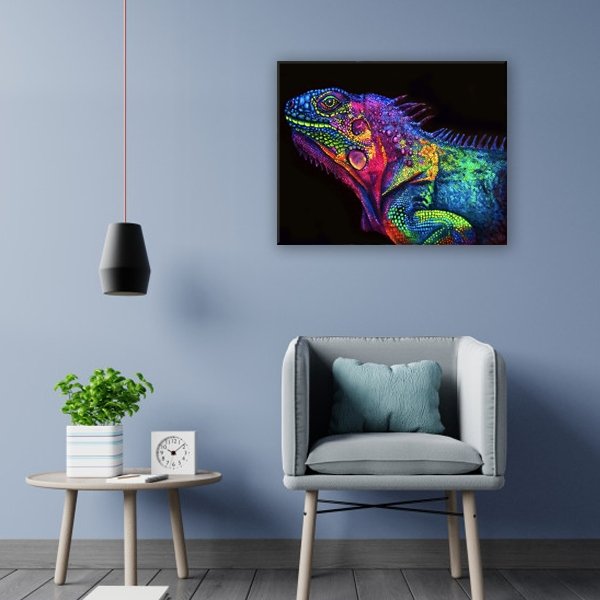Iguana coloreada - Hola Hobby