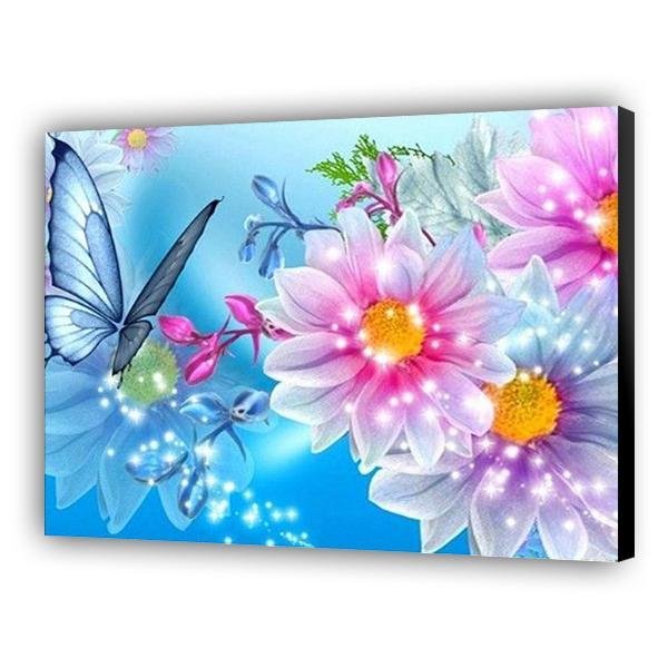 Mariposa y flores - Hola Hobby