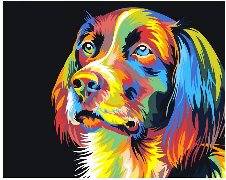 Perro perdiguero colorido - Hola Hobby