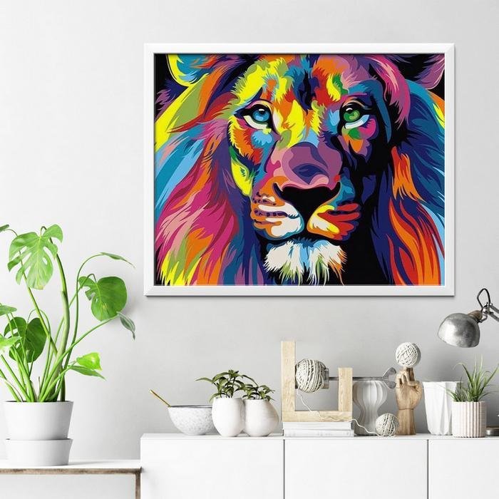 Pintura colorida del diamante del león - Hola Hobby